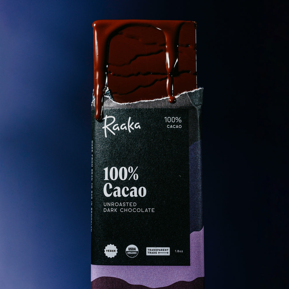 100% cacao dripping chocolate