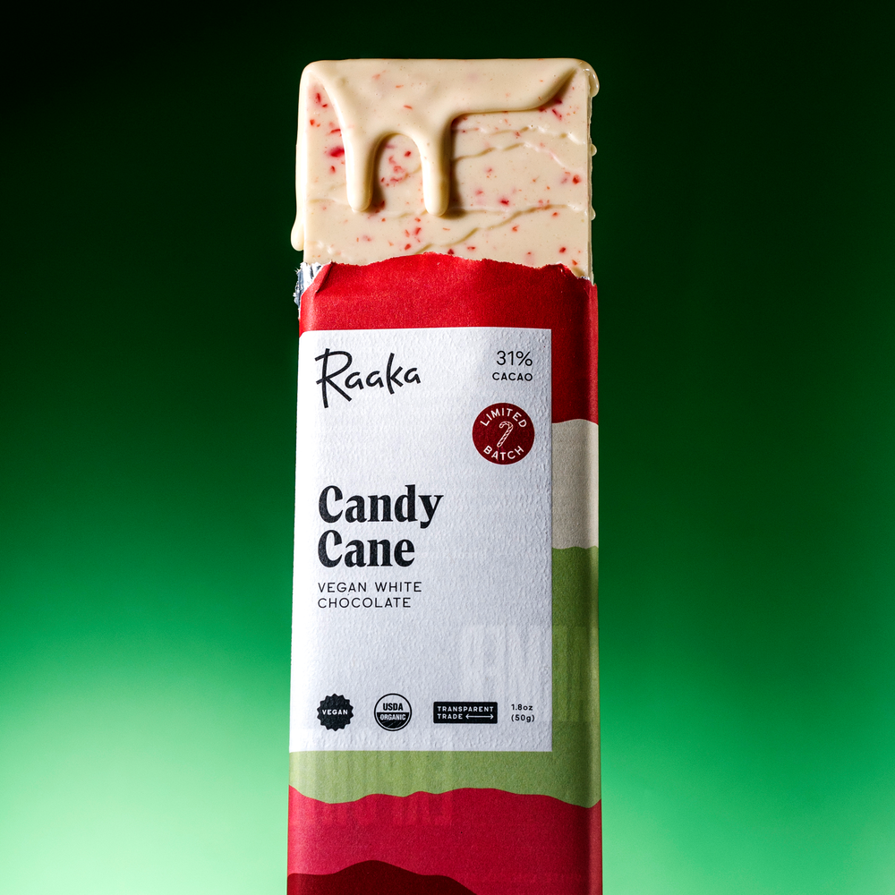 Candy Cane White Chocolate with dripping chocolate