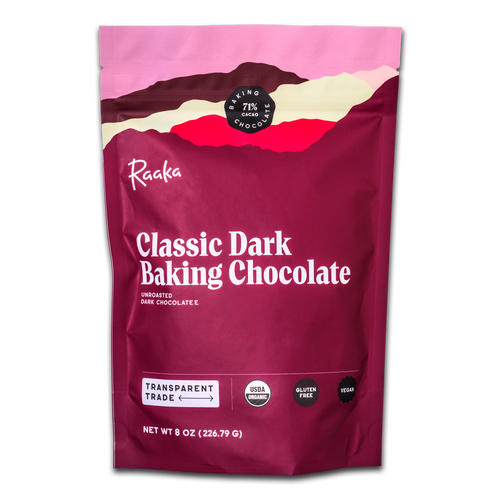 Classic Dark Baking Chocolate 8oz Bag - Raaka Chocolate