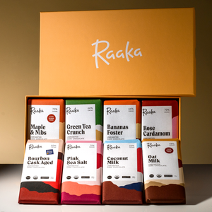 
                  
                    Chocolate Library Gift Box Open with 8 bars - Raaka Chocolate
                  
                