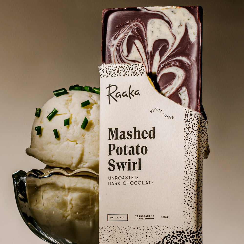 Mashed Potato Swirl bar with scoops of mashed potatoes