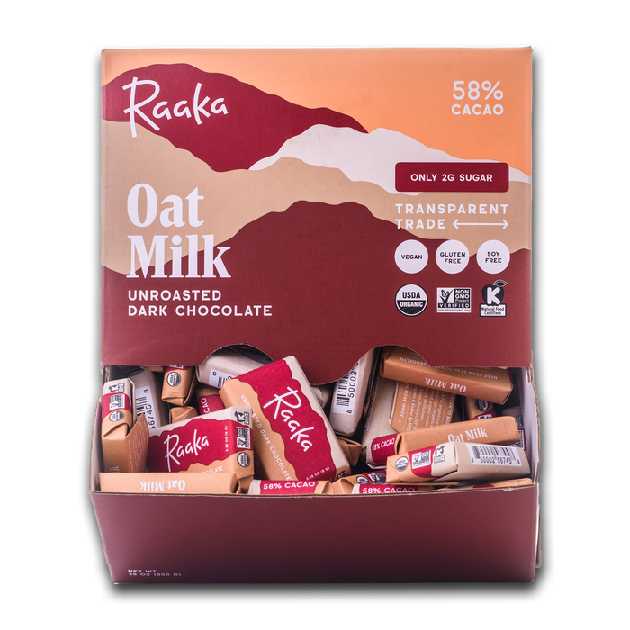 Oat Milk Minis (Box of 100) - Raaka Chocolate