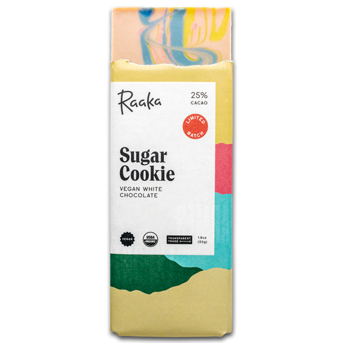 Sugar Cookie Vegan White Chocolate in wrapper