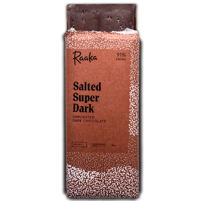 Salted Super Dark bar (91% cacao)