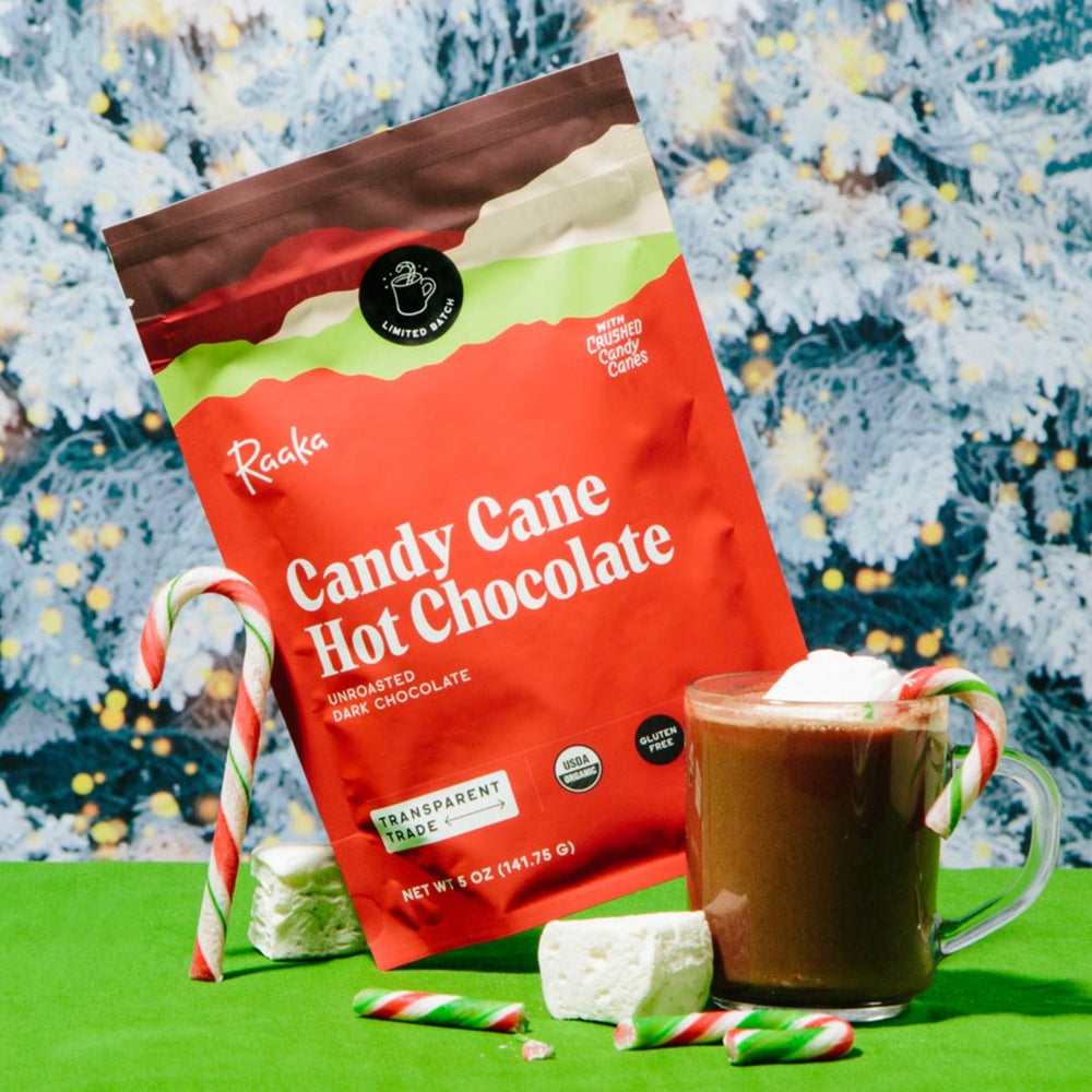 Candy Cane Hot Chocolate - Raaka Chocolate